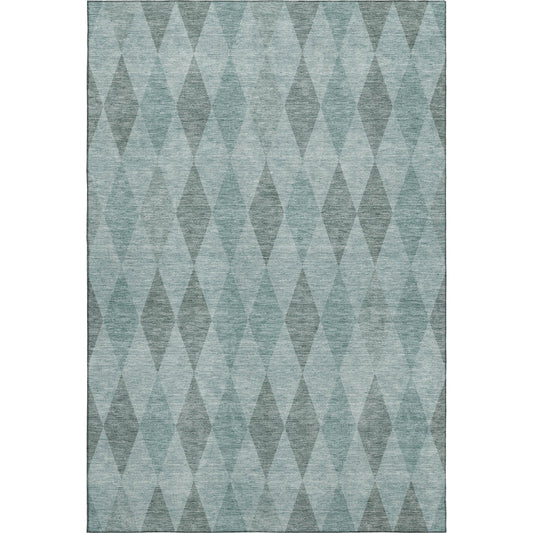 Dalyn Rugs The Reserve  Teal  Geometric
