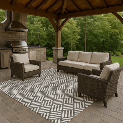 Dalyn Rugs The Reserve  Charcoal  Geometric