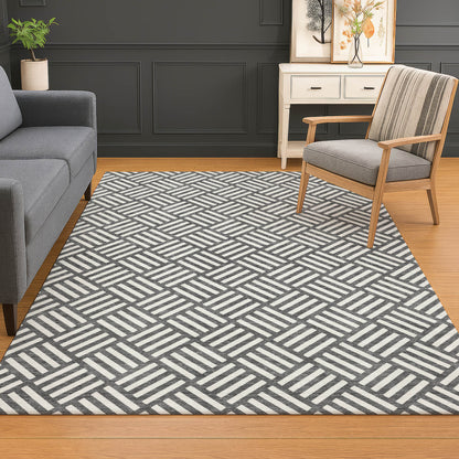Dalyn Rugs The Reserve  Charcoal  Geometric