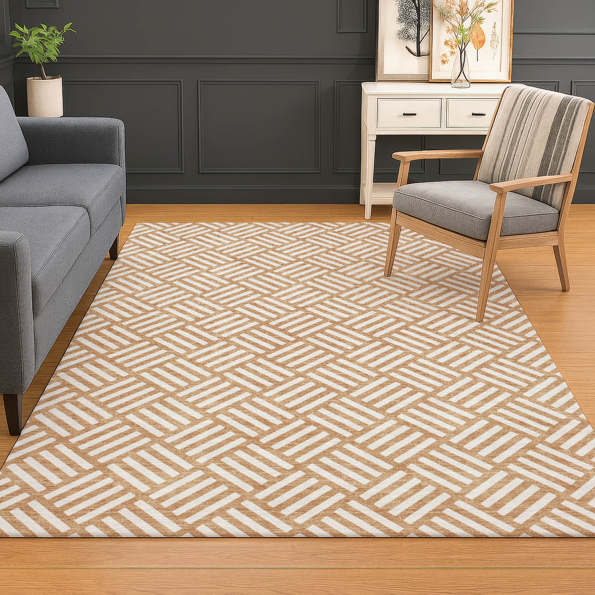 Dalyn Rugs The Reserve  Copper  Geometric