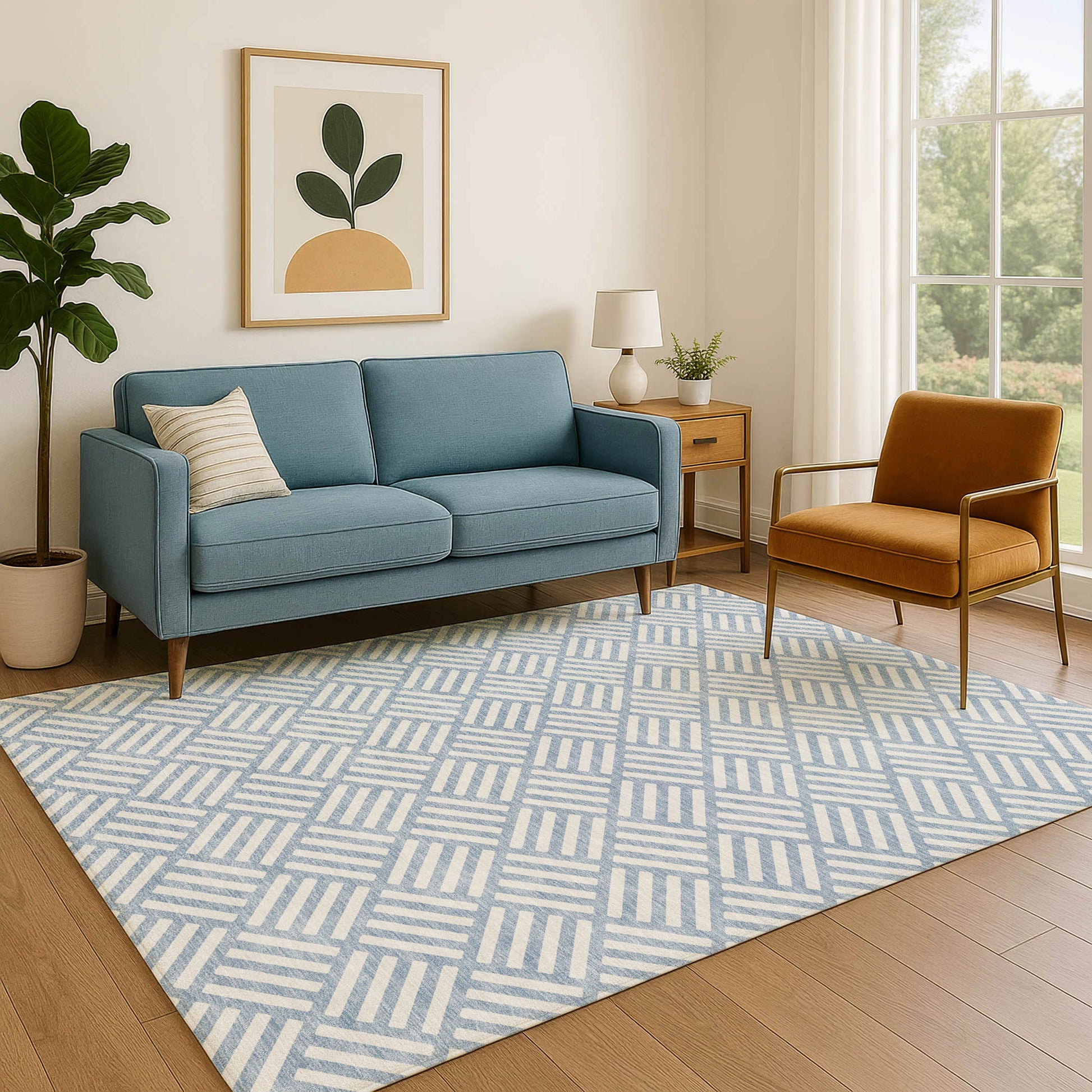 Dalyn Rugs The Reserve  Denim  Geometric