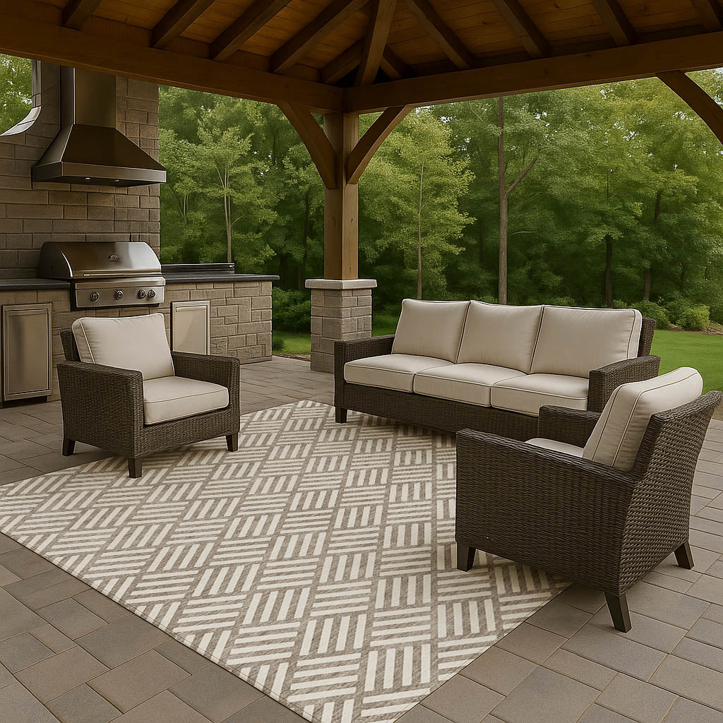Dalyn Rugs The Reserve  Taupe  Geometric