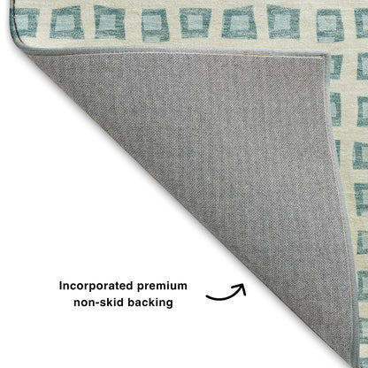 Dalyn Rugs The Reserve  Teal  Geometric