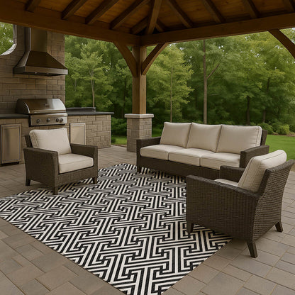 Dalyn Rugs The Reserve  Black  Geometric
