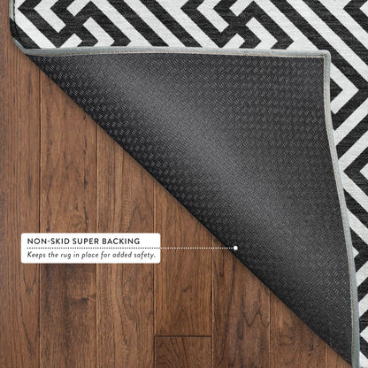 Dalyn Rugs The Reserve  Black  Geometric