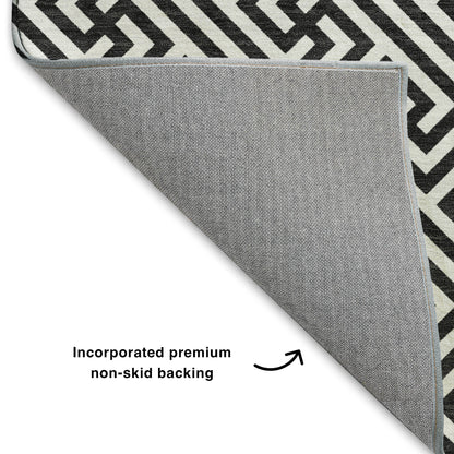 Dalyn Rugs The Reserve  Black  Geometric