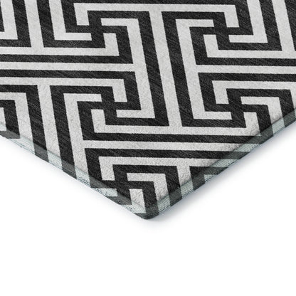 Dalyn Rugs The Reserve  Black  Geometric