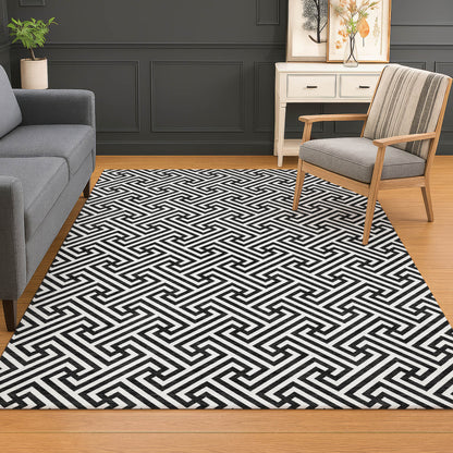 Dalyn Rugs The Reserve  Black  Geometric