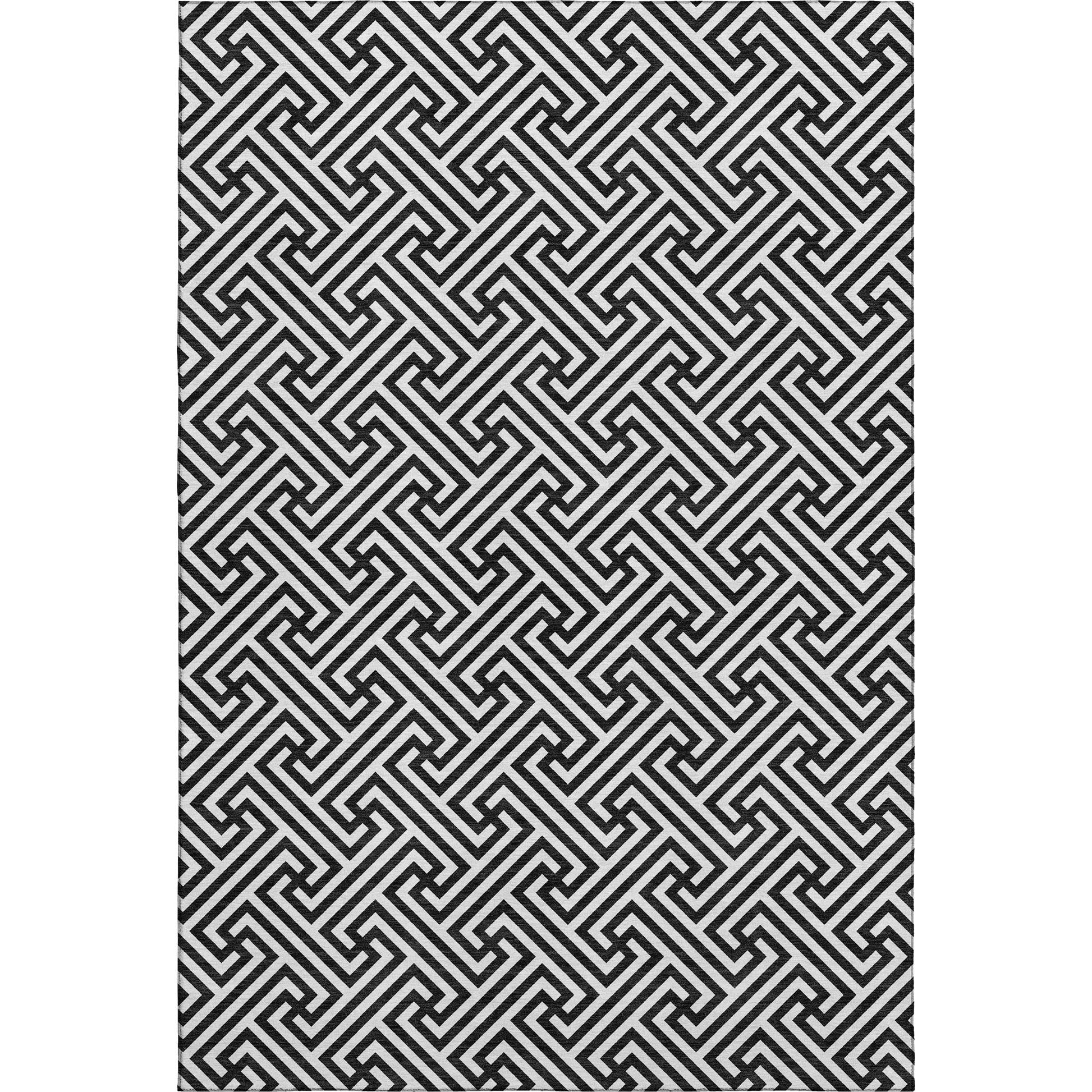 Dalyn Rugs The Reserve  Black  Geometric