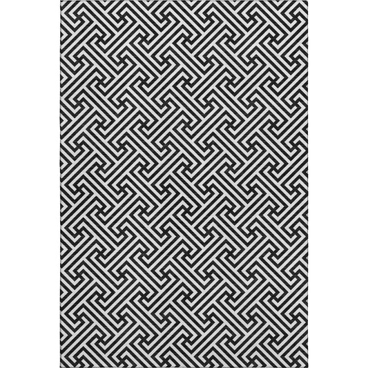 Dalyn Rugs The Reserve  Black  Geometric