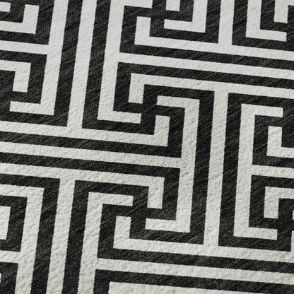 Dalyn Rugs The Reserve  Black  Geometric