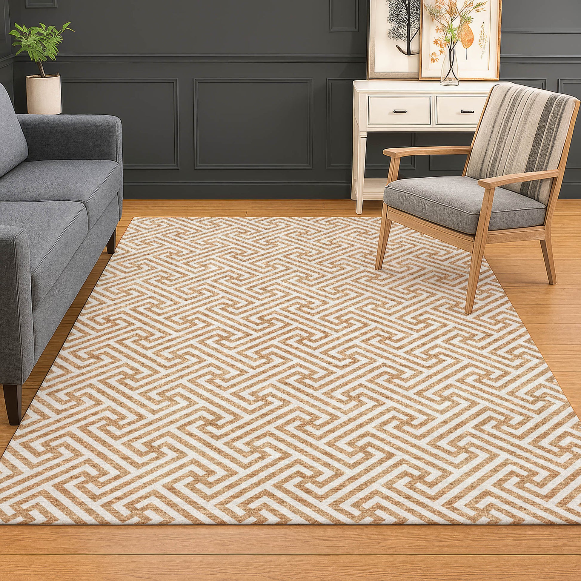 Dalyn Rugs The Reserve  Copper  Geometric