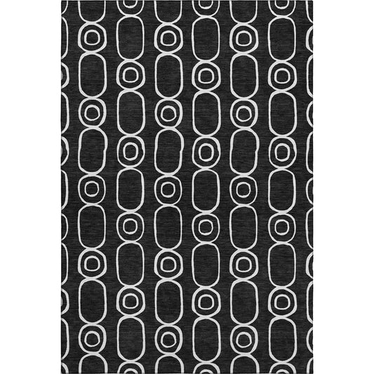 Dalyn Rugs The Reserve  Black  Geometric