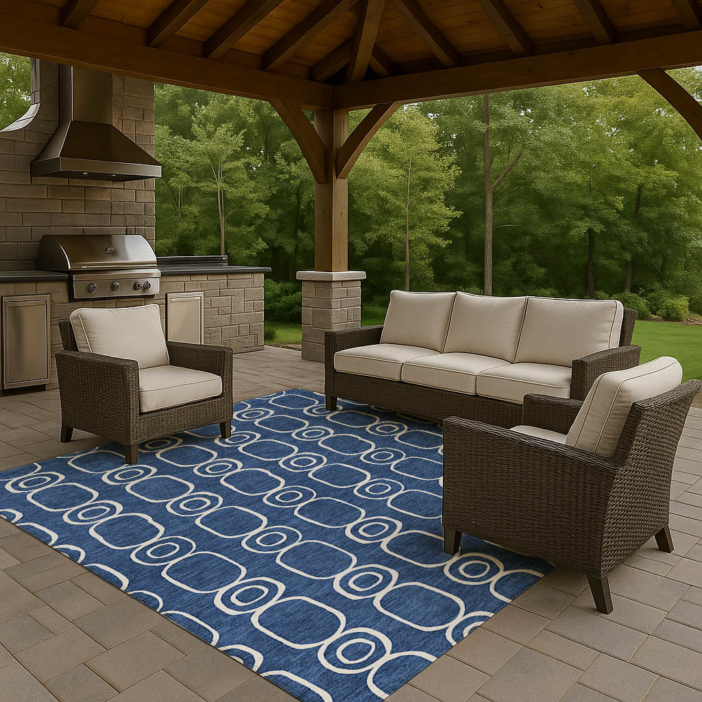 Dalyn Rugs The Reserve  Navy  Geometric