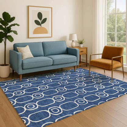 Dalyn Rugs The Reserve  Navy  Geometric