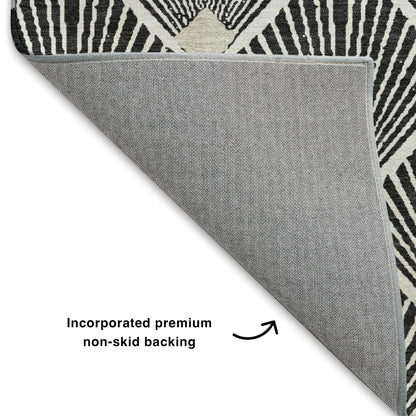 Dalyn Rugs The Reserve  Black  Geometric