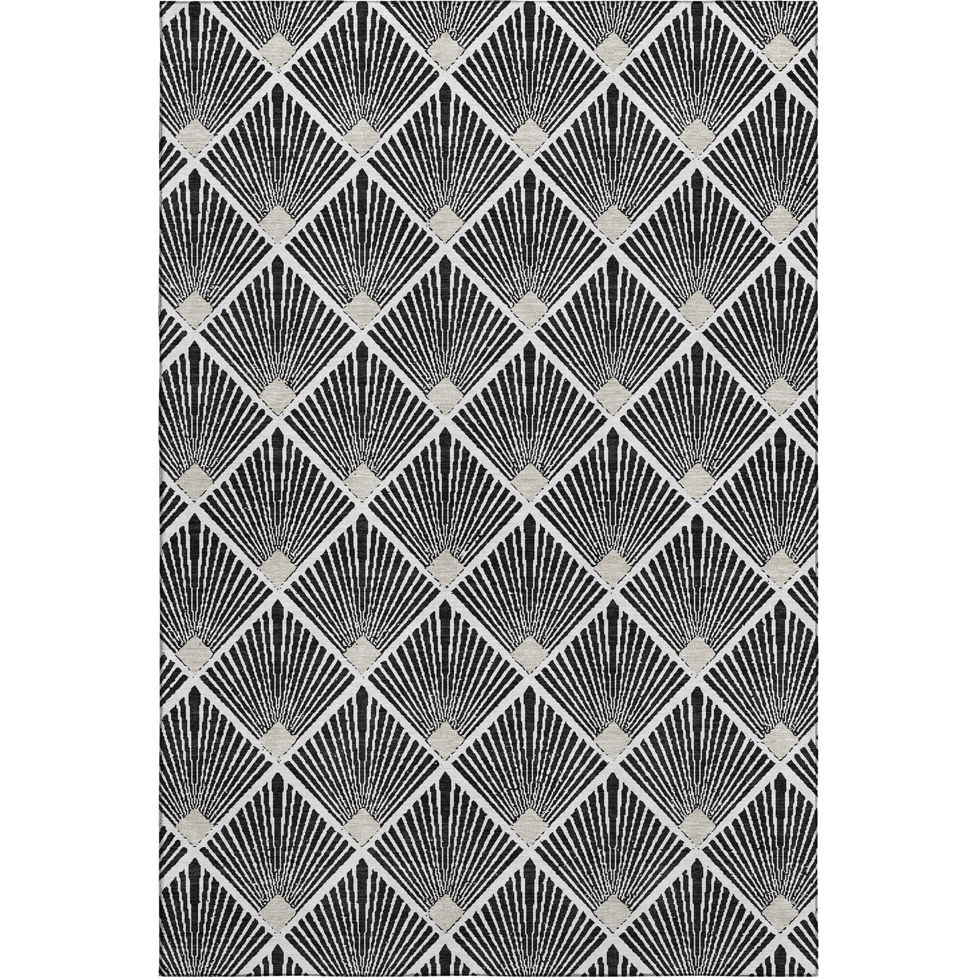 Dalyn Rugs The Reserve  Black  Geometric
