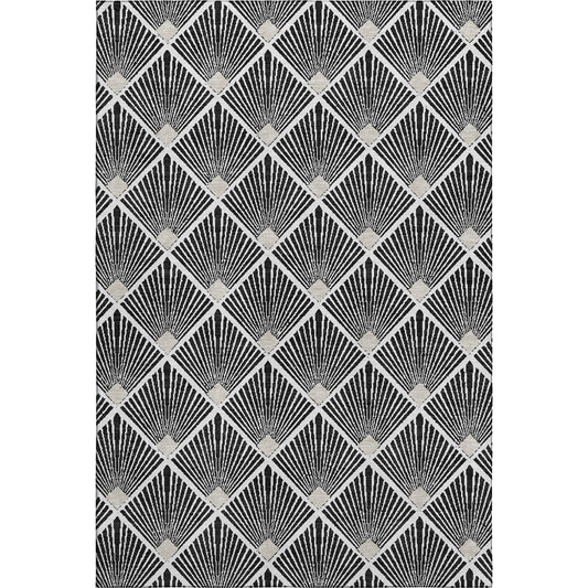 Dalyn Rugs The Reserve  Black  Geometric