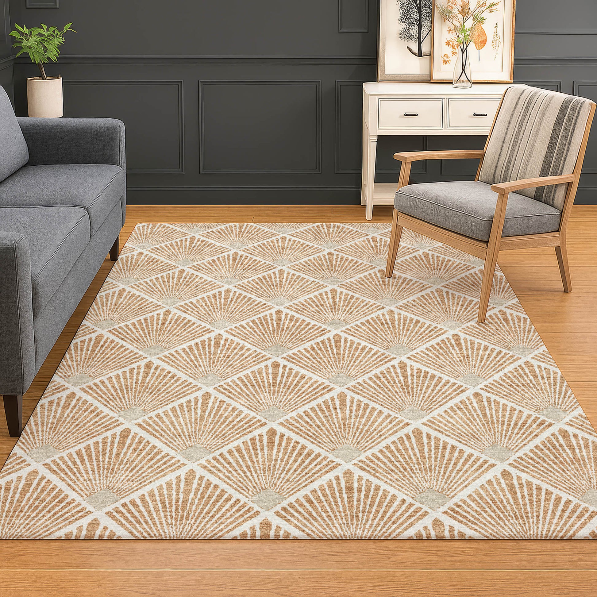 Dalyn Rugs The Reserve  Copper  Geometric