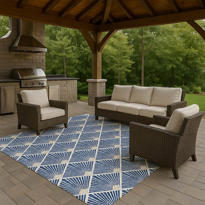 Dalyn Rugs The Reserve  Navy  Geometric
