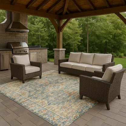 Dalyn Rugs Tuscany TU13 Teal Traditional Machine Made Rug