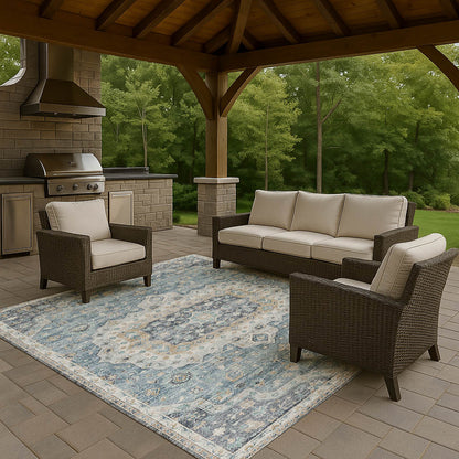 Dalyn Rugs Tuscany TU4 Blue Traditional Machine Made Rug