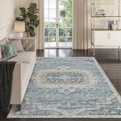 Dalyn Rugs Tuscany TU4 Blue Traditional Machine Made Rug