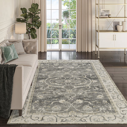 Dalyn Rugs Tuscany TU6 Charcoal Traditional Machine Made Rug