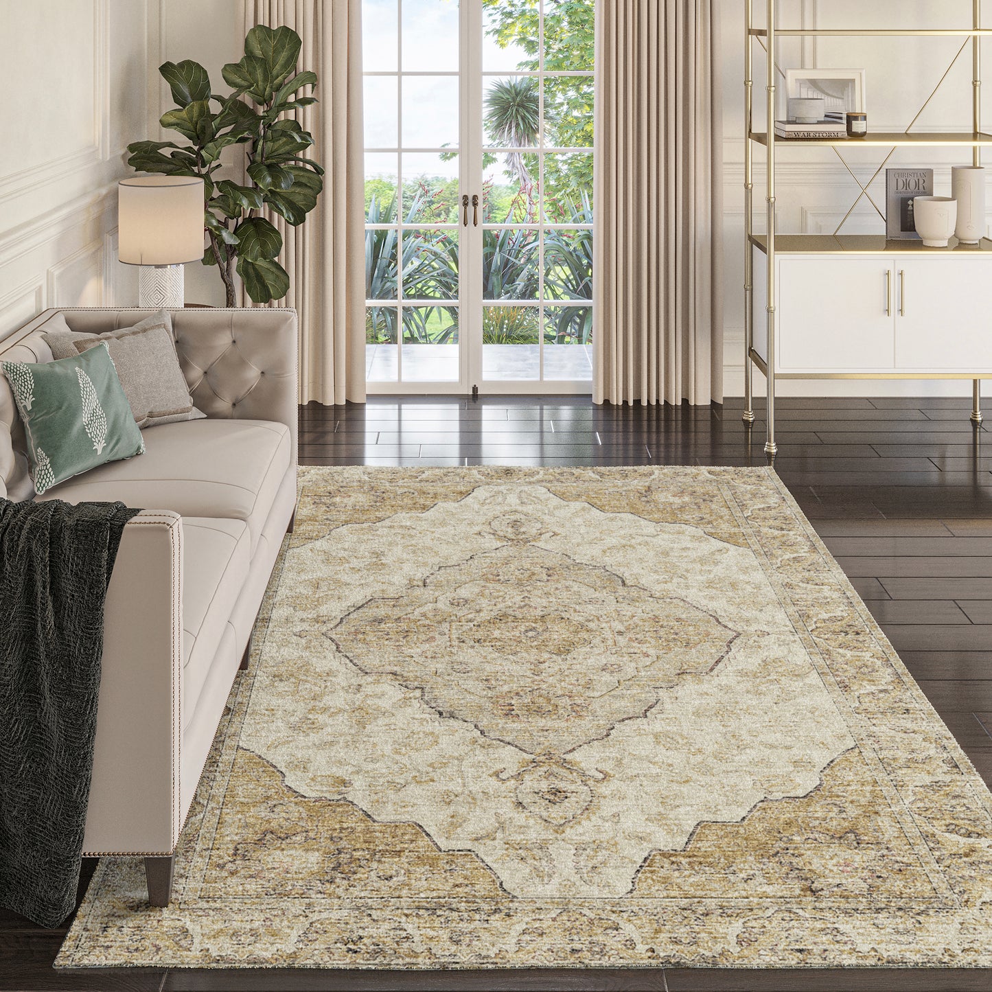 Dalyn Rugs Tuscany TU9 Gold Traditional Machine Made Rug