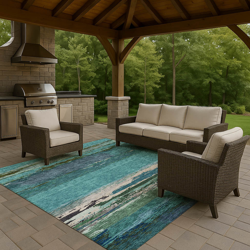 Dalyn Rugs Trevi  Teal  Transitional