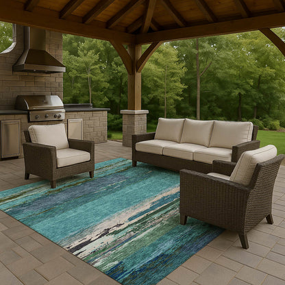 Dalyn Rugs Trevi  Teal  Transitional