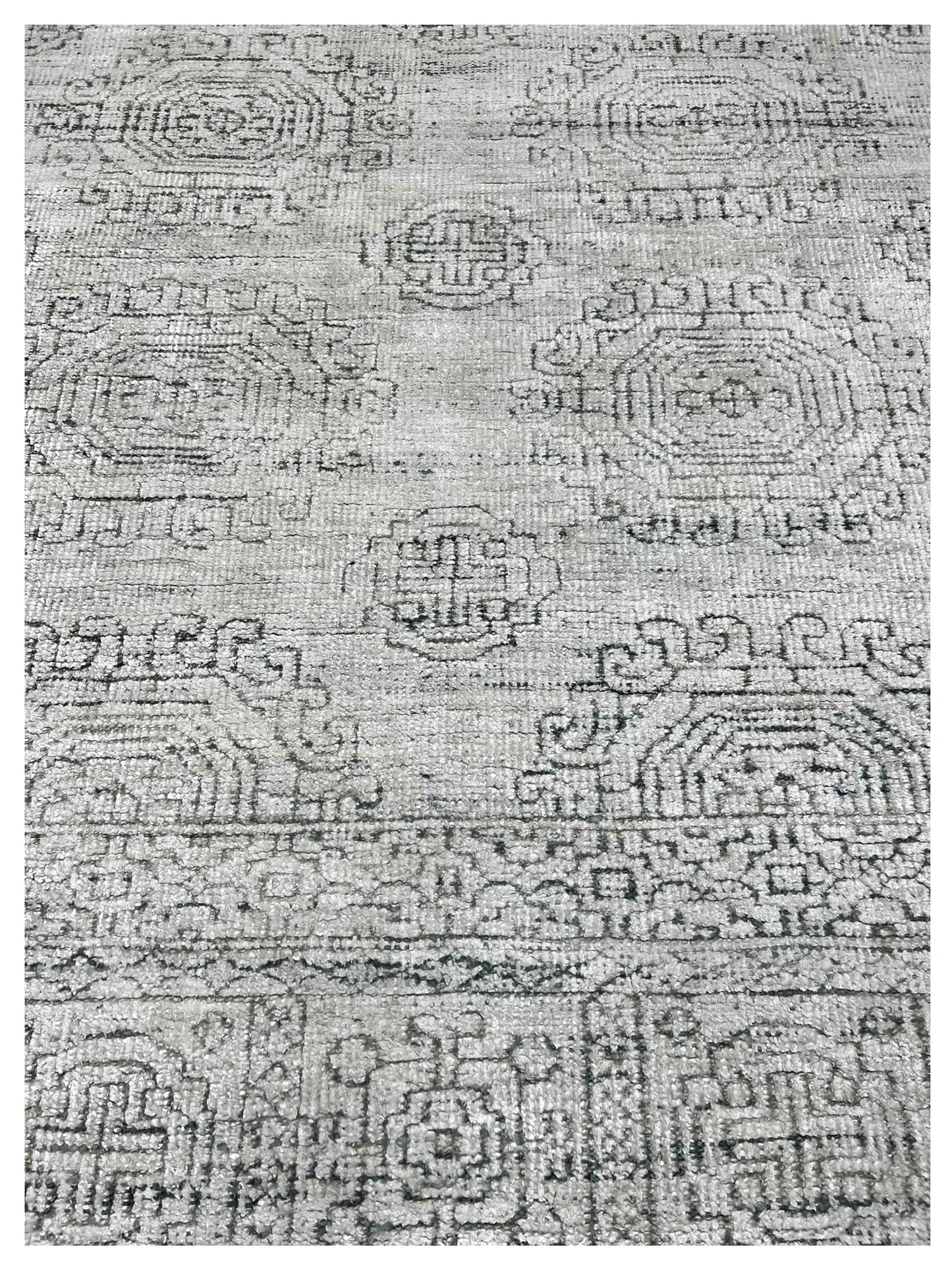 Artisan Serenade  Green Ivory Transitional Knotted Rug