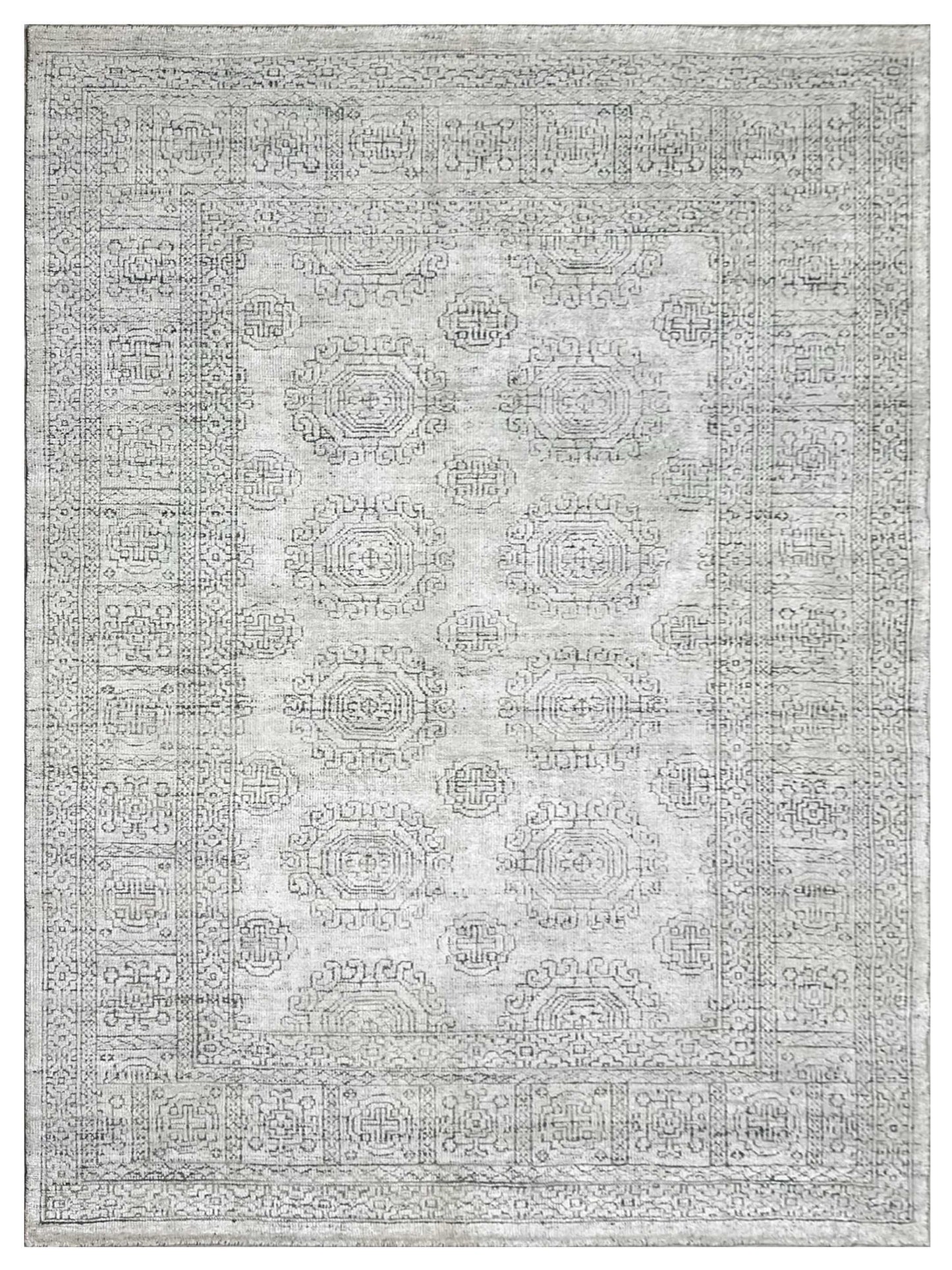 Artisan Serenade Green Ivory Transitional Knotted Rug - Rugs - Artisan - Atlanta Designer Rugs