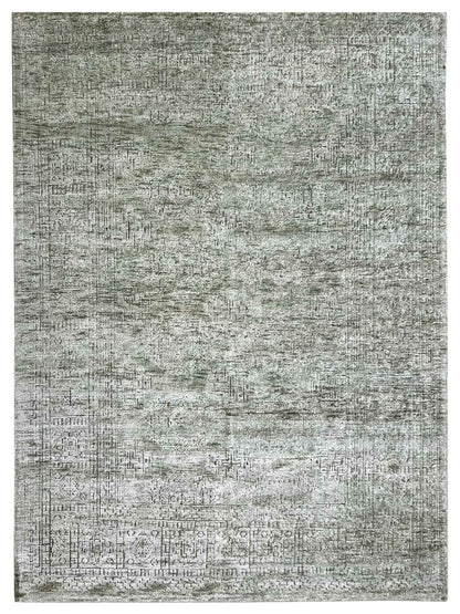 Artisan Serenade  ForestGreen Sage Transitional Knotted Rug