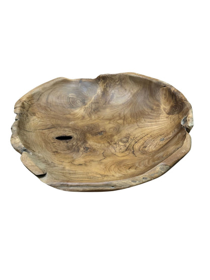 Eclectic Home Accent Teak Thin Bowl Wooden Decor Furniture - Accent - Eclectic Home - Atlanta Designer Rugs