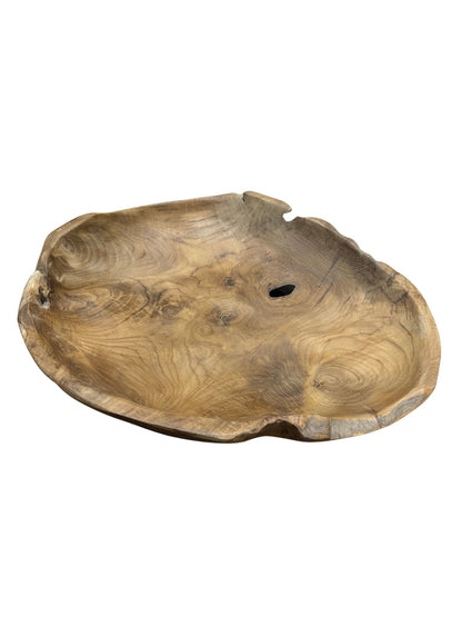 Eclectic Home Accent Teak Thin Bowl Wooden Decor Furniture - Accent - Eclectic Home - Atlanta Designer Rugs