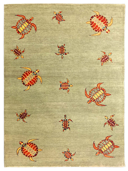 Artisan Lorraine Green Modern Knotted Rug - Rugs - Artisan - Atlanta Designer Rugs