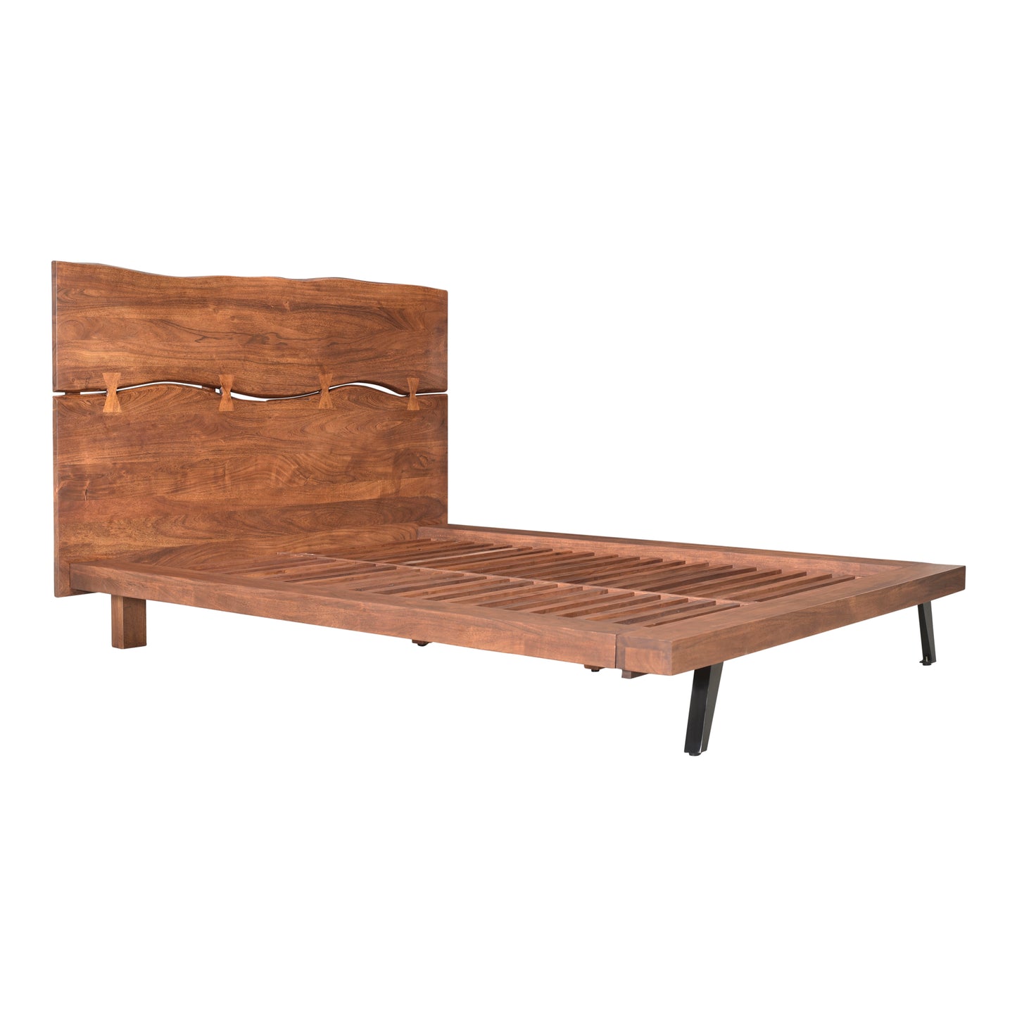Moes Home Beds Madagascar Brown Industrial Furniture