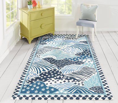 Madcap Cottage Under A Loggia  Blue  Transitional