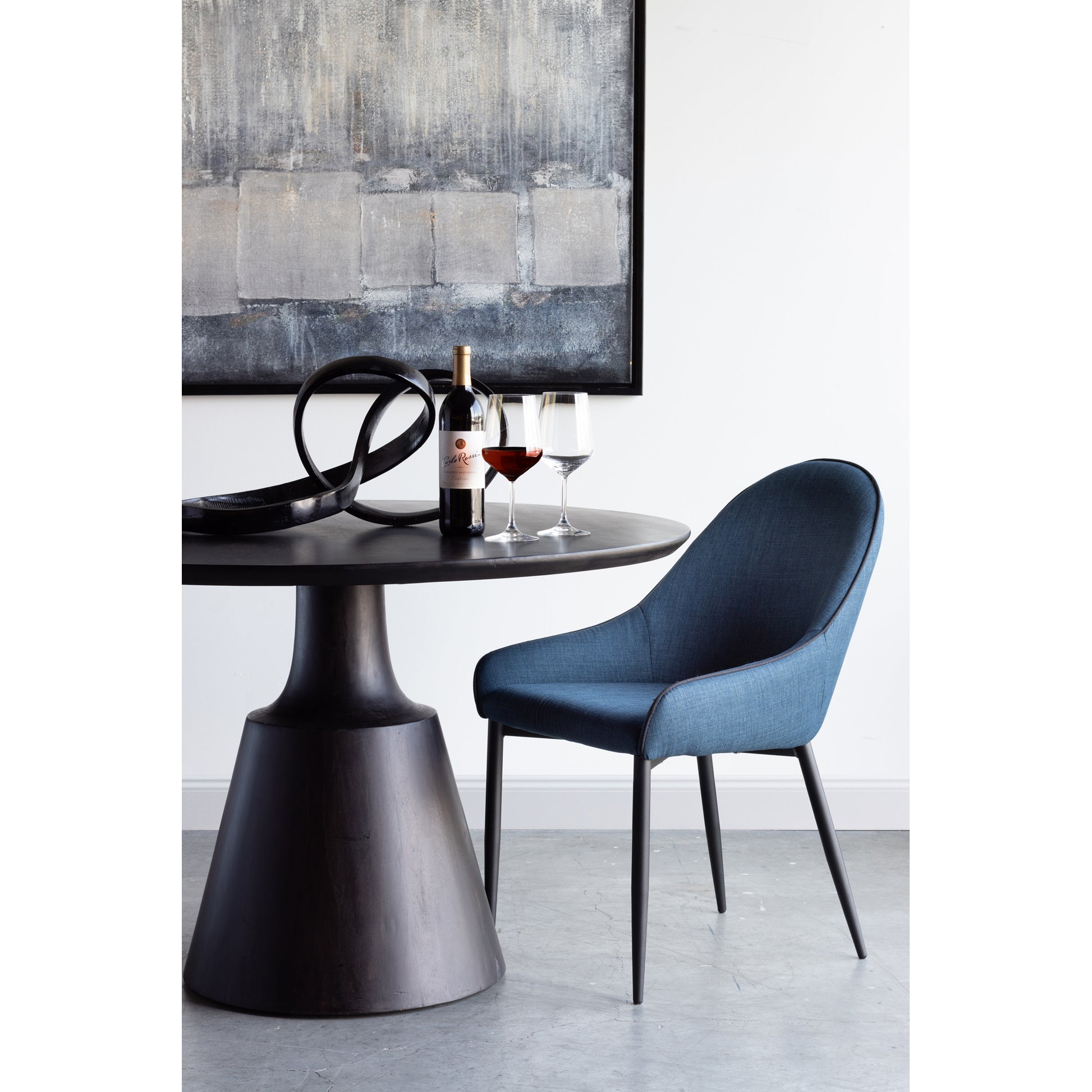 Moes Home Dining Chairs Lapis Blue Modern Furniture