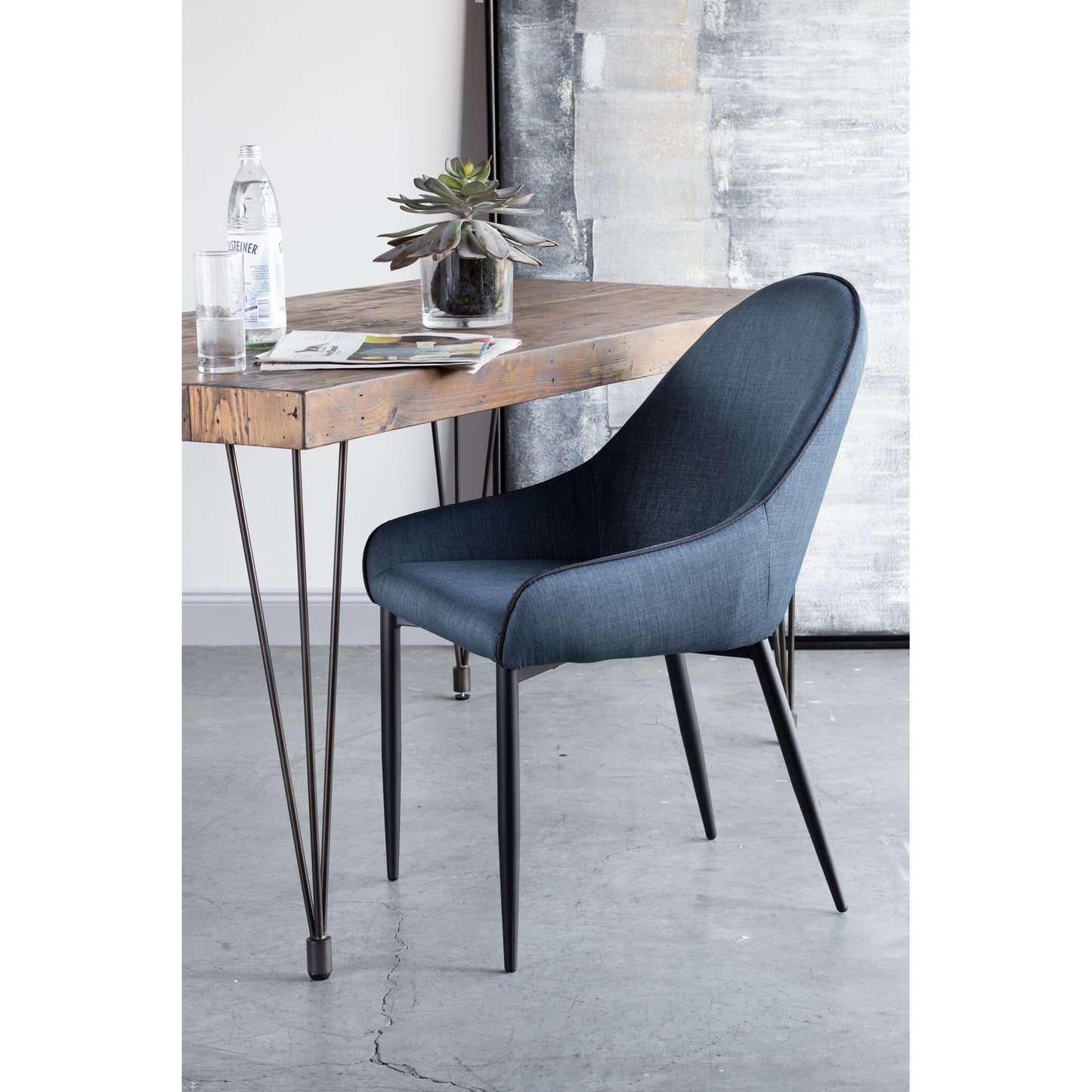 Moes Home Dining Chairs Lapis Blue Modern Furniture