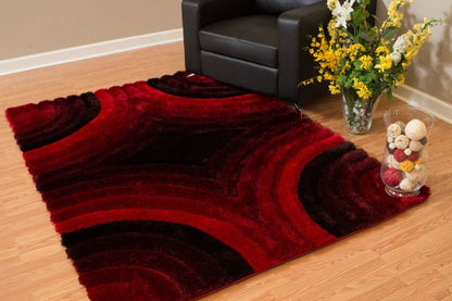 United Weavers Finesse 2100-20230 Red  Shag/Contemporary Machine Made Rug