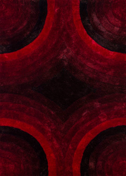 United Weavers Finesse 2100-20230 Red  Shag/Contemporary Machine Made Rug