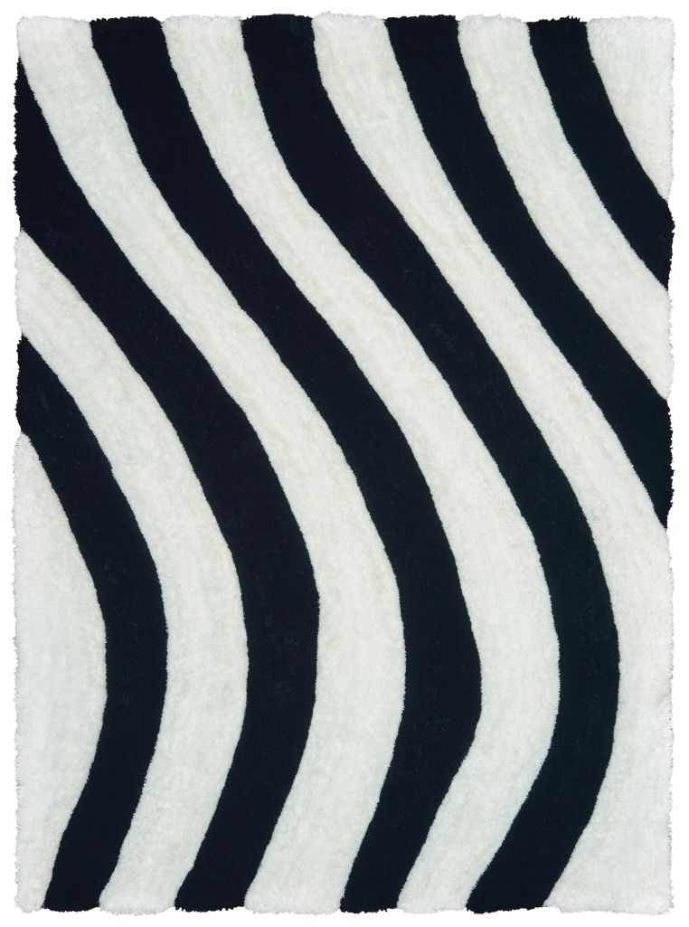 United Weavers Finesse 2100-21670 Black  Shag/Contemporary Machine Made Rug