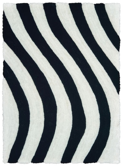 United Weavers Finesse 2100-21670 Black  Shag/Contemporary Machine Made Rug