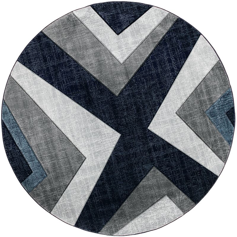 United Weavers Bristol 2050-10064 Navy  Modern/Contemporary Machine Made Rug