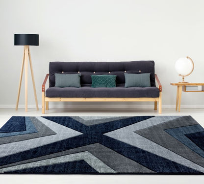 United Weavers Bristol 2050-10064 Navy  Modern/Contemporary Machine Made Rug