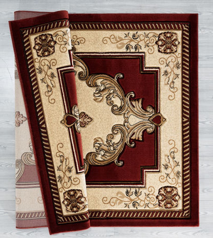 United Weavers Bristol Burgundy Modern/Contemporary Machine Made Rug