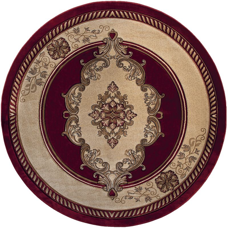 United Weavers Bristol Burgundy Modern/Contemporary Machine Made Rug