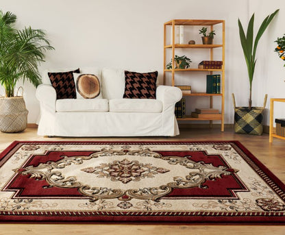 United Weavers Bristol Burgundy Modern/Contemporary Machine Made Rug